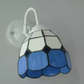 Industrial Vintage Gooseneck Wall Light Stained Glass 1 Light Wall Sconce Lighting in Clear/Blue Clearhalo 'Industrial' 'Middle century wall lights' 'Tiffany wall lights' 'Tiffany' 'Wall Lamps & Sconces' 'Wall Lights' Lighting' ScreenShot_2026-01-06_150015_657_b8789ca0-3333-4de1-a8a8-b0ae1ba58134
