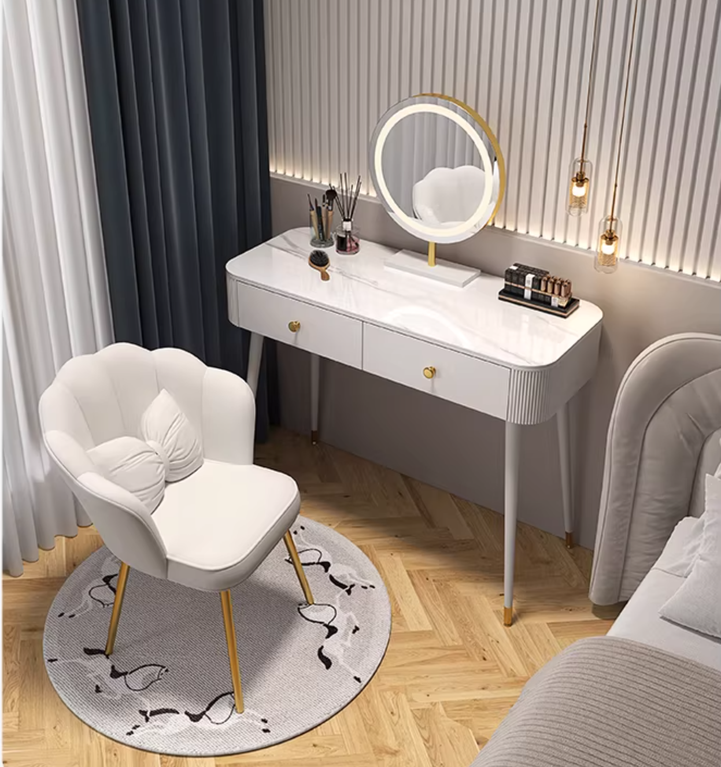 Modern White Solid Wood Makeup Vanity Desk Bedroom Vanity Dressing Table Set Clearhalo 'Bedroom Furniture' 'furn' 'furn_makeup_vanities' 'Furniture' 'Makeup Vanities' 'makeup_vanities' ScreenShot_2026-01-19_155138_275