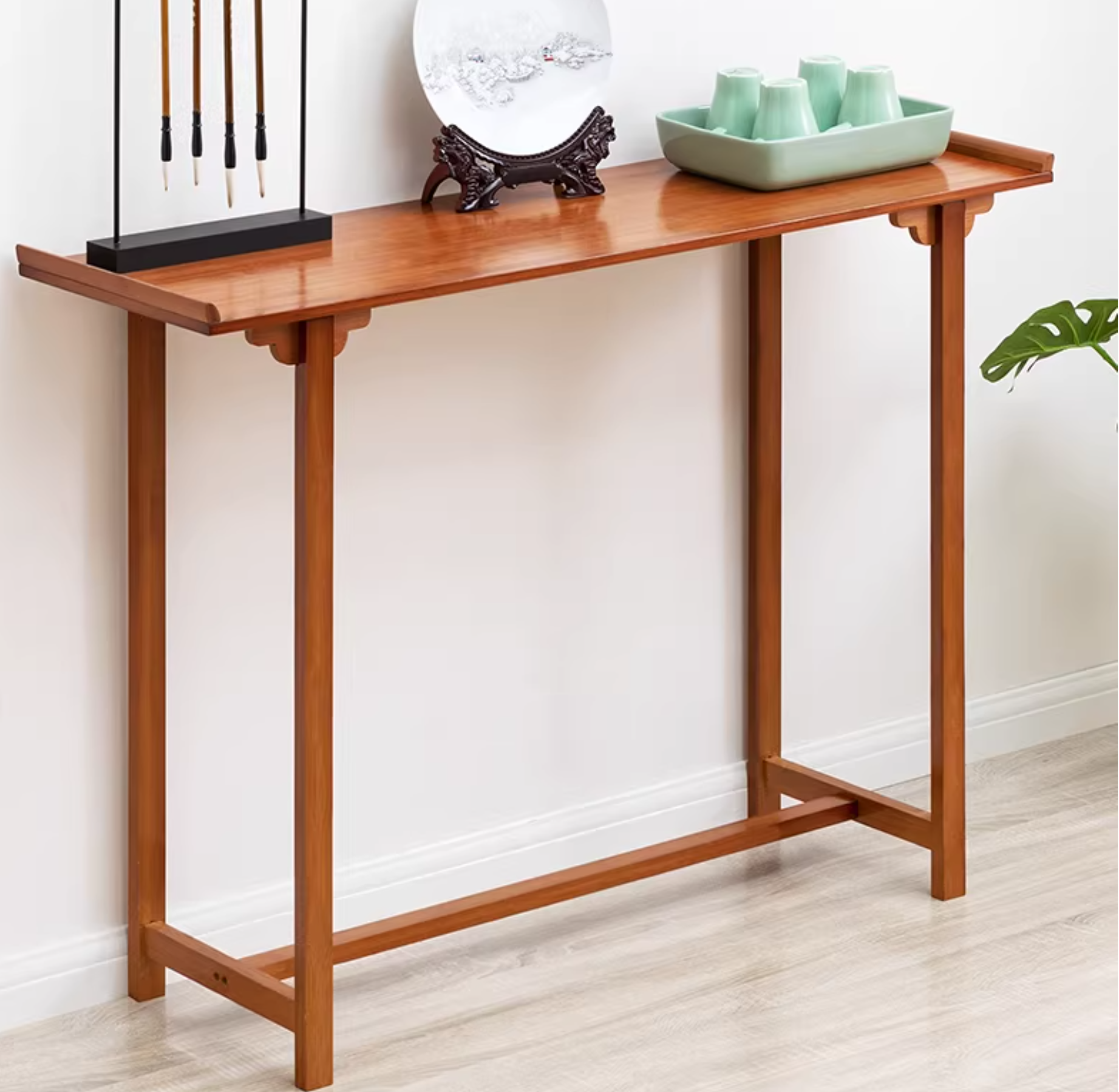 Mid-Century Modern Console Table Dark Brown Rectangle Console Table Drawers Not Included Clearhalo 'Console Tables' 'console_tables' 'Entry & Mudroom Furniture' 'furn' 'furn_console_tables' 'Furniture' ScreenShot_2026-02-02_181532_141