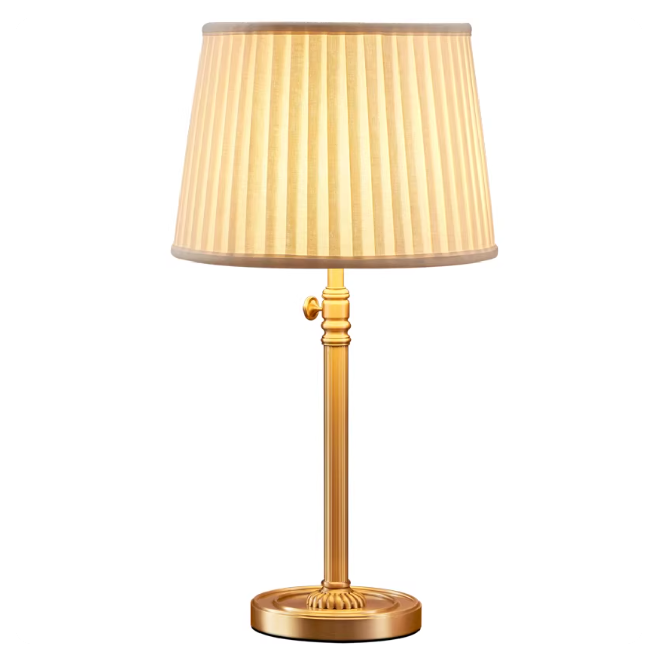White Empire Shade Table Light Modern 1-Light Pleated Fabric Nightstand Lamp with Height Adjustable Design Clearhalo 'Lamps' 'Table Lamps' Lighting' ScreenShot_2026-04-10_122029_800