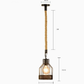 Vogelkäfig-Hängelampe, Metall, industriell, 1-flammige Deckenlampe, Hängelampe in Schwarz über dem Tisch