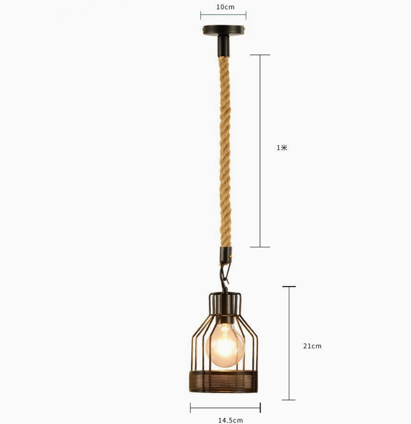 Vogelkäfig-Hängelampe, Metall, industriell, 1-flammige Deckenlampe, Hängelampe in Schwarz über dem Tisch