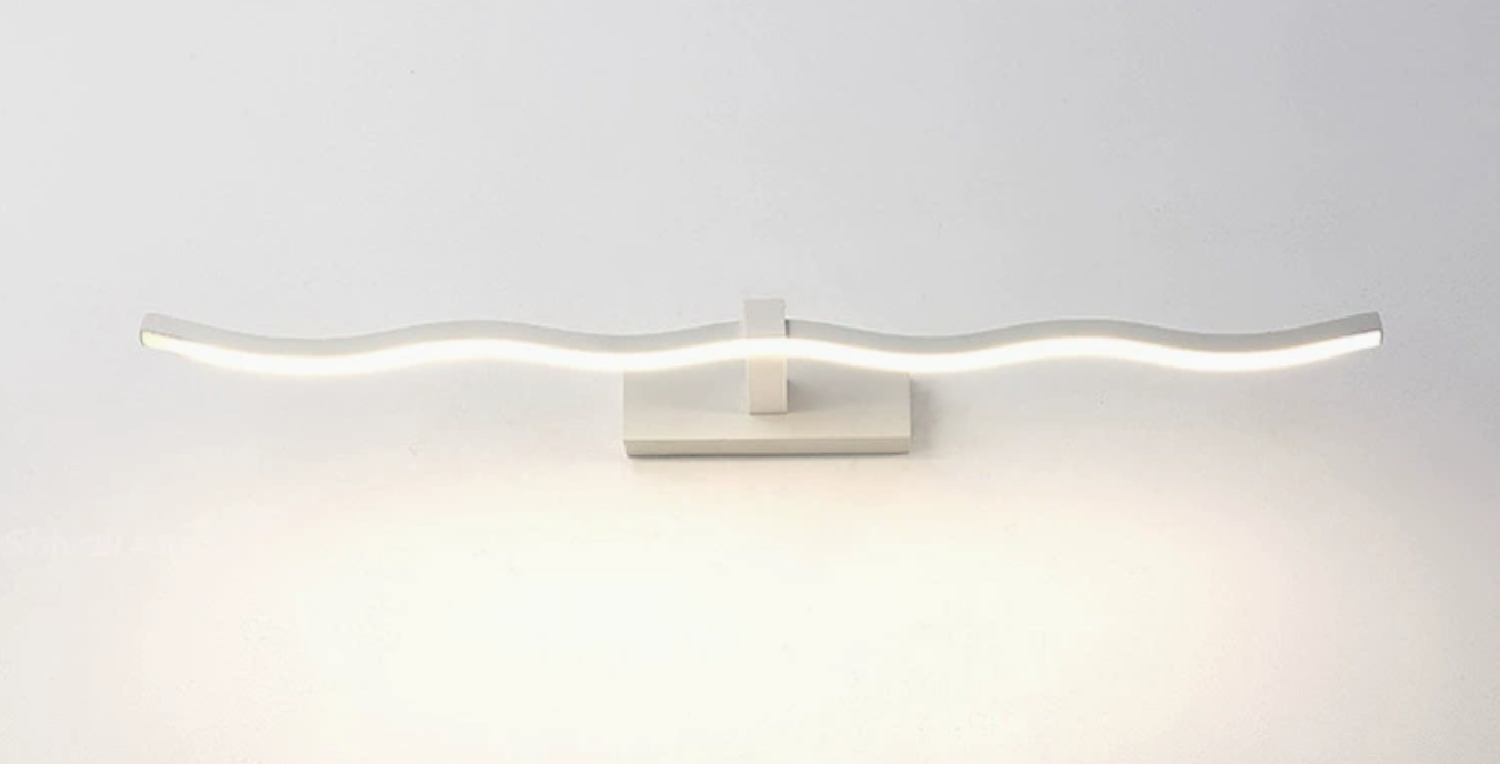 16"/26.5" L White Wave Vanity Light Fixture Simplicity LED Acrylic Wall Sconce Lighting for Bathroom Clearhalo 'Modern wall lights' 'Modern' 'Vanity Lights' 'Wall Lights' Lighting' ScreenShot_2026-06-03_160557_324