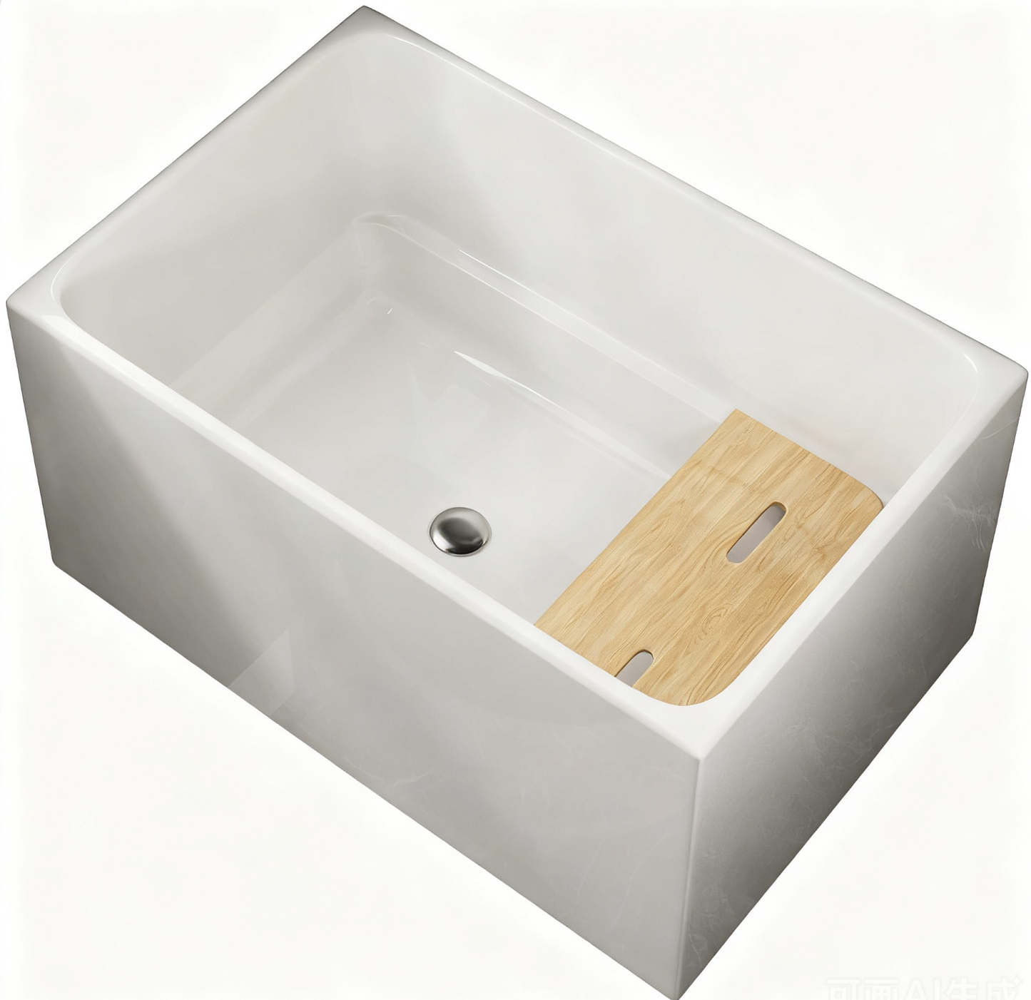 Modern Style Freestanding Bath Tub Rectangular Acrylic Soaking Bathtub in White Tub Clearhalo 'Bathroom Remodel & Bathroom Fixtures' 'Bathtubs' 'Home Improvement' 'home_improvement' 'home_improvement_bathtubs' 'Showers & Bathtubs' ScreenShot_2026-06-24_140725_447