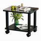 Modern 4 Legs Rectangular Coffee Table with Casters Cocktail Table in Black/White 20"L x 16"W x 18"H Black White Clearhalo 'Coffee & Accent Tables' 'Coffee Tables' 'coffee_tables' 'furn' 'furn_coffee_tables' 'Furniture' 'furniture_coffee_tables' 'Living Room Furniture' ScreenShot_2026-06-24_165344_908_0ed6708f-0663-4924-b856-b505b146d11c