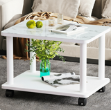 Modern 4 Legs Rectangular Coffee Table with Casters Cocktail Table in Black/White 31.5"L x 16"W x 20"H White Clearhalo 'Coffee & Accent Tables' 'Coffee Tables' 'coffee_tables' 'furn' 'furn_coffee_tables' 'Furniture' 'furniture_coffee_tables' 'Living Room Furniture' ScreenShot_2026-06-24_165556_346_b4cabb82-9c22-4423-85b1-434d96de9c7b