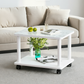 Modern 4 Legs Rectangular Coffee Table with Casters Cocktail Table in Black/White Clearhalo 'Coffee & Accent Tables' 'Coffee Tables' 'coffee_tables' 'furn' 'furn_coffee_tables' 'Furniture' 'furniture_coffee_tables' 'Living Room Furniture' ScreenShot_2026-06-24_165736_374_9441189f-cbdd-4ef5-bc93-de817dcdc49a