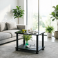 Modern 4 Legs Rectangular Coffee Table with Casters Cocktail Table in Black/White Clearhalo 'Coffee & Accent Tables' 'Coffee Tables' 'coffee_tables' 'furn' 'furn_coffee_tables' 'Furniture' 'furniture_coffee_tables' 'Living Room Furniture' ScreenShot_2026-06-24_171038_158_90a94e59-865d-42c0-b1ed-752aaae7da95
