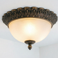 12.5"/15" Wide LED Flush Lamp Vintage Semi-Ball Amber Glass Ceiling Fixture in Brass for Balcony Clearhalo 'Ceiling Lights' 'Close To Ceiling Lights' 'Close to ceiling' 'Flush mount' Lighting' ScreenShot_2026-06-24_173300_384