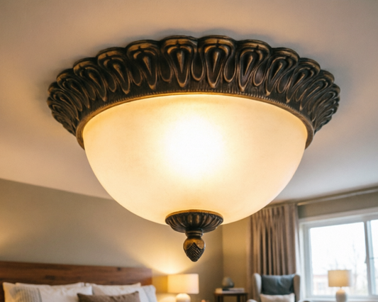 12.5"/15" Wide LED Flush Lamp Vintage Semi-Ball Amber Glass Ceiling Fixture in Brass for Balcony Clearhalo 'Ceiling Lights' 'Close To Ceiling Lights' 'Close to ceiling' 'Flush mount' Lighting' ScreenShot_2026-06-24_173551_353