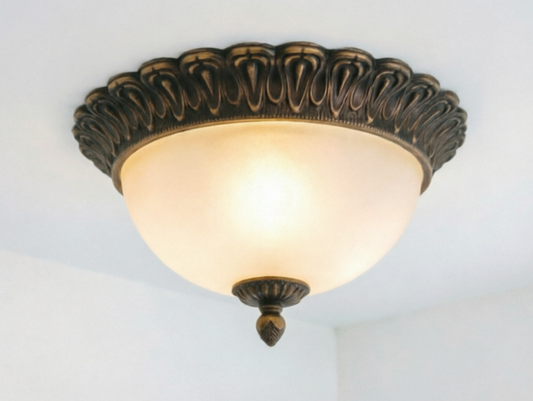 12.5"/15" Wide LED Flush Lamp Vintage Semi-Ball Amber Glass Ceiling Fixture in Brass for Balcony Brass Clearhalo 'Ceiling Lights' 'Close To Ceiling Lights' 'Close to ceiling' 'Flush mount' Lighting' ScreenShot_2026-06-25_144157_832