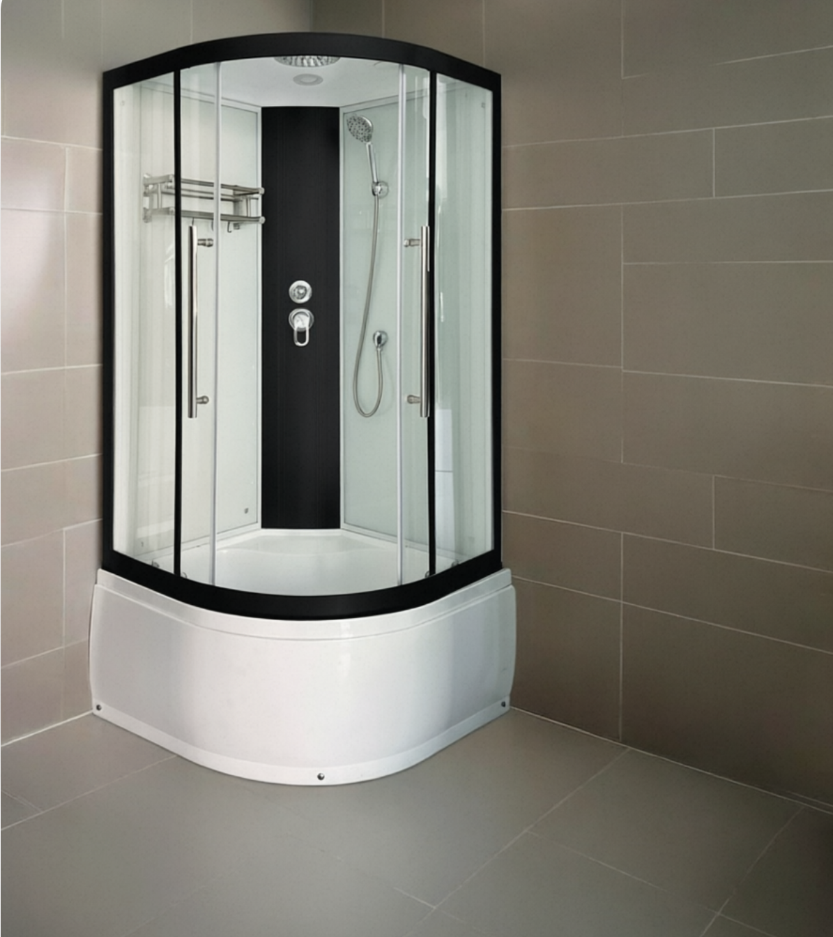 Round Tub & Shower Kit Double Sliding Tempered Glass Tub & Shower Kit Clearhalo 'Bathroom Remodel & Bathroom Fixtures' 'Home Improvement' 'home_improvement' 'home_improvement_shower_stalls_enclosures' 'Shower Stalls & Enclosures' 'shower_stalls_enclosures' 'Showers & Bathtubs' ScreenShot_2026-06-30_101759_839_5ea5b5de-9909-4687-8fc0-bca6d5736ee9