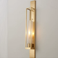 Post Modern Linear Sconce Lighting Metal 1-Head Corner Wall Mount Lamp in Gold with Tube Ribbed Glass Shade Clearhalo 'Cast Iron' 'Glass' 'Industrial' 'Modern wall lights' 'Modern' 'Tiffany' 'Traditional wall lights' 'Wall Lamps & Sconces' 'Wall Lights' Lighting' ScreenShot_2026-07-10_112433_642