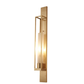 Post Modern Linear Sconce Lighting Metal 1-Head Corner Wall Mount Lamp in Gold with Tube Ribbed Glass Shade Clearhalo 'Cast Iron' 'Glass' 'Industrial' 'Modern wall lights' 'Modern' 'Tiffany' 'Traditional wall lights' 'Wall Lamps & Sconces' 'Wall Lights' Lighting' ScreenShot_2026-07-10_112442_064