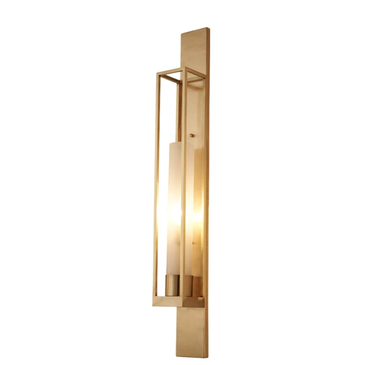 Post Modern Linear Sconce Lighting Metal 1-Head Corner Wall Mount Lamp in Gold with Tube Ribbed Glass Shade Clearhalo 'Cast Iron' 'Glass' 'Industrial' 'Modern wall lights' 'Modern' 'Tiffany' 'Traditional wall lights' 'Wall Lamps & Sconces' 'Wall Lights' Lighting' ScreenShot_2026-07-10_112442_064_f84af69f-3b26-43d7-bbbc-160829caa844