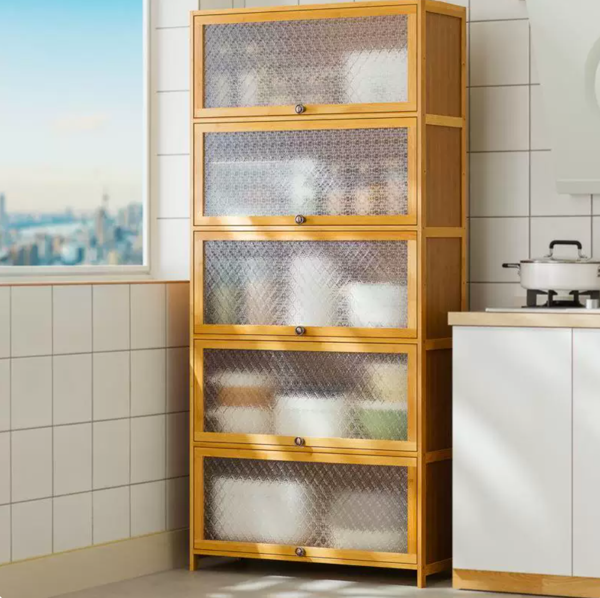 Contemporary Wood Accent Cabinet Rectangle Storage Cabinet with Glass Top Clearhalo 'Cabinets & Chests' 'cabinets_chests' 'furn' 'furn_cabinets_chests' 'Furniture' 'Living Room Furniture' ScreenShot_2026-08-13_171225_516