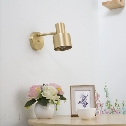 Brushed Brass 1 Head Wall Sconce Light Vintage Retro Metallic Cylinder Shade Wall Lighting for Bedroom Brass Clearhalo 'Art deco wall lights' 'Cast Iron' 'Glass' 'Industrial wall lights' 'Industrial' 'Middle century wall lights' 'Modern' 'Rustic wall lights' 'Tiffany' 'Traditional wall lights' 'Wall Lamps & Sconces' 'Wall Lights' Lighting' ScreenShot_2026-09-28_145201_731_4d4d2668-bc54-435f-83e4-e128bd2e7288