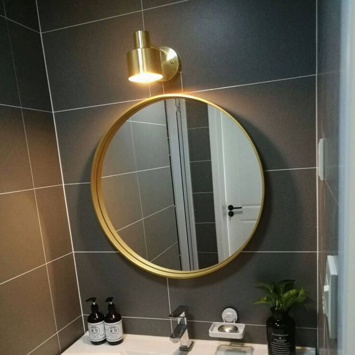 Brushed Brass 1 Head Wall Sconce Light Vintage Retro Metallic Cylinder Shade Wall Lighting for Bedroom Clearhalo 'Art deco wall lights' 'Cast Iron' 'Glass' 'Industrial wall lights' 'Industrial' 'Middle century wall lights' 'Modern' 'Rustic wall lights' 'Tiffany' 'Traditional wall lights' 'Wall Lamps & Sconces' 'Wall Lights' Lighting' ScreenShot_2026-09-28_145226_332