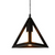 Lámpara de techo colgante geométrico de la lámpara de suspensión de metal de una sola bombilla en negro