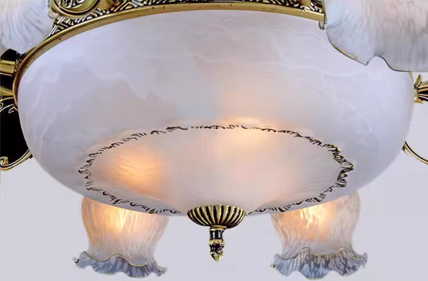 White Glass Bowl Chandelier Pendant Antique 3 Bulbs 12"/16"/19.5" Wide Living Room Ceiling Suspension Lamp in Brass Clearhalo 'Ceiling Lights' 'Chandeliers' Lighting' options wechat_2025-12-03_105542_528