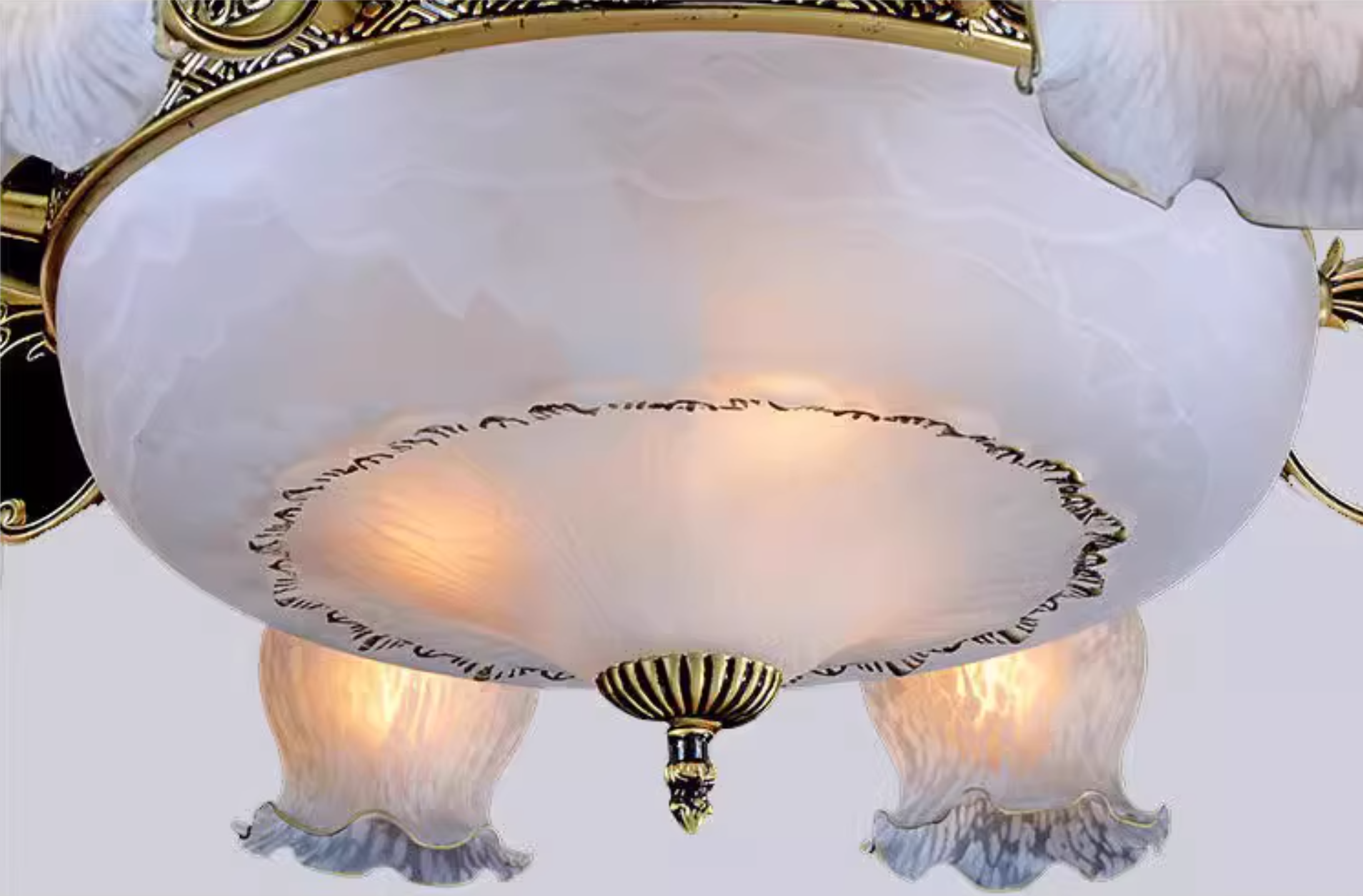 White Glass Bowl Chandelier Pendant Antique 3 Bulbs 12"/16"/19.5" Wide Living Room Ceiling Suspension Lamp in Brass Clearhalo 'Ceiling Lights' 'Chandeliers' Lighting' options wechat_2025-12-03_105542_528