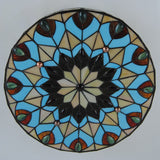 Stained Glass Ceiling Light Fixture Tiffany Style 3-Light Drum Flush Mount Light Fixture with Peacock and Jewel Clearhalo 'Ceiling Lights' 'Close To Ceiling Lights' 'Close to ceiling' 'Flush mount' Lighting' yuu