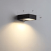Metal Rectangular Solar Sconce Light Simplicity LED Black Wall Mount ...
