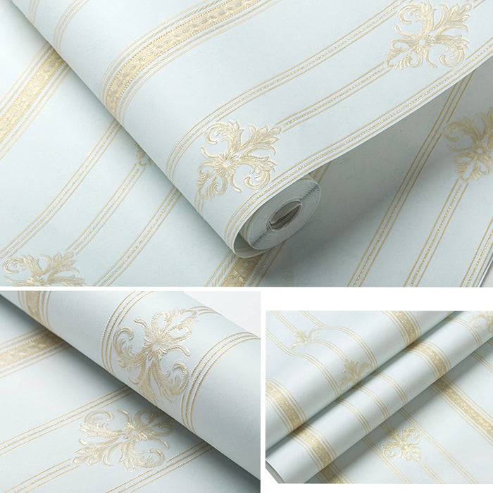 Pastel Color Vintage Wallpaper 33' L x 20.5" W Jacquard Wall Decor for Living Room Clearhalo 'Vintage wall decor' 'Vintage' 'Wallpaper' Wall Decor' 10