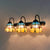 3 Heads Dome Sconce Light Fixture Tiffany Beige/Blue/Clear Glass Wall Mount Light Fixture with Agate Decoration Yellow-Blue Clearhalo 'Industrial' 'Middle century wall lights' 'Tiffany wall lights' 'Tiffany' 'Wall Lamps & Sconces' 'Wall Lights' Lighting' 100203