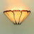 Petal Sconce Light Rustic Tiffany Stained Glass 1 Light Wall Mount Light with Cone Shade Beige Clearhalo 'Industrial' 'Middle century wall lights' 'Tiffany wall lights' 'Tiffany' 'Wall Lamps & Sconces' 'Wall Lights' Lighting' 100821