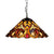 1 Light Cone Suspension Light Victorian Style Art Glass Hanging Ceiling Light in Brown and White White-Brown Clearhalo 'Ceiling Lights' 'Chandeliers' 'Industrial' 'Middle Century Pendants' 'Pendant Lights' 'Pendants' 'Tiffany close to ceiling' 'Tiffany Pendants' 'Tiffany' Lighting' 100828