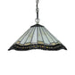 1 Bulb Tapered Down Lighting Pendant Tiffany-Style White Stained Glass Suspension Lamp Clearhalo 'Ceiling Lights' 'Chandeliers' 'Industrial' 'Middle Century Pendants' 'Pendant Lights' 'Pendants' 'Tiffany close to ceiling' 'Tiffany Pendants' 'Tiffany' Lighting' 101134