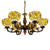 6 Lights Sunflower Hanging Light Tiffany Style Stained Glass Chandelier Lighting for Bedroom Beige Clearhalo 'Ceiling Lights' 'Chandeliers' 'Industrial' 'Middle Century Chandeliers' 'Pendant Lights' 'Tiffany Chandeliers' 'Tiffany close to ceiling' 'Tiffany' Lighting' 101274