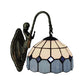 Blue Dome Sconce Light Mediterranean 1 Head White Glass Wall Mount Light with Mermaid Decoration Clearhalo 'Industrial' 'Middle century wall lights' 'Tiffany wall lights' 'Tiffany' 'Wall Lamps & Sconces' 'Wall Lights' Lighting' 102440