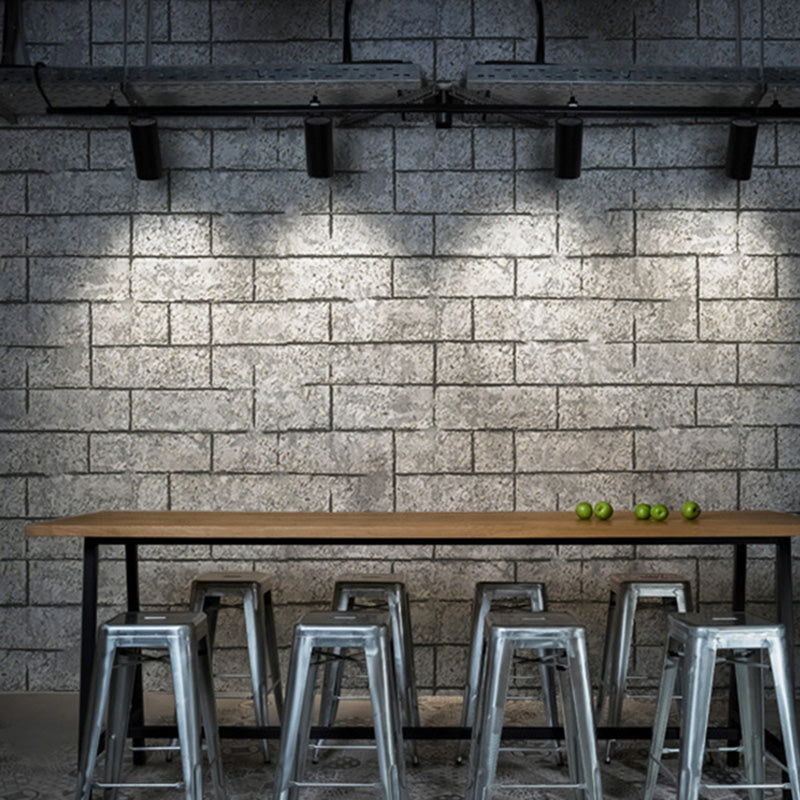 Vintage Wallpaper Roll in Pastel Color Brick Look Vinyl Wall Covering, 20.5-inch x 33-foot Light Gray Clearhalo 'Industrial wall decor' 'Industrial' 'Wallpaper' Wall Decor' 1025930