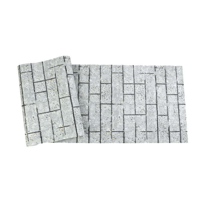 Vintage Wallpaper Roll in Pastel Color Brick Look Vinyl Wall Covering, 20.5-inch x 33-foot Clearhalo 'Industrial wall decor' 'Industrial' 'Wallpaper' Wall Decor' 1025931