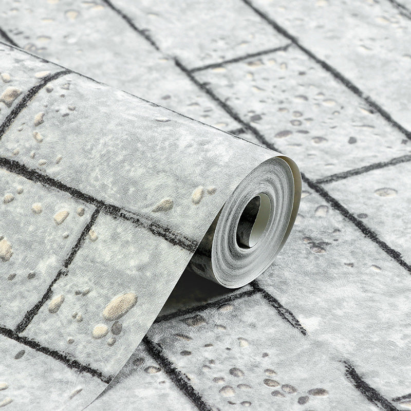 Vintage Wallpaper Roll in Pastel Color Brick Look Vinyl Wall Covering, 20.5-inch x 33-foot Clearhalo 'Industrial wall decor' 'Industrial' 'Wallpaper' Wall Decor' 1025932