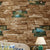 Stacked Brickwork Wallpaper Roll for Accent Wall, Neutral Color, 31'L x 20.5"W, Non-Pasted Yellow Clearhalo 'Industrial wall decor' 'Industrial' 'Wallpaper' Wall Decor' 1025955