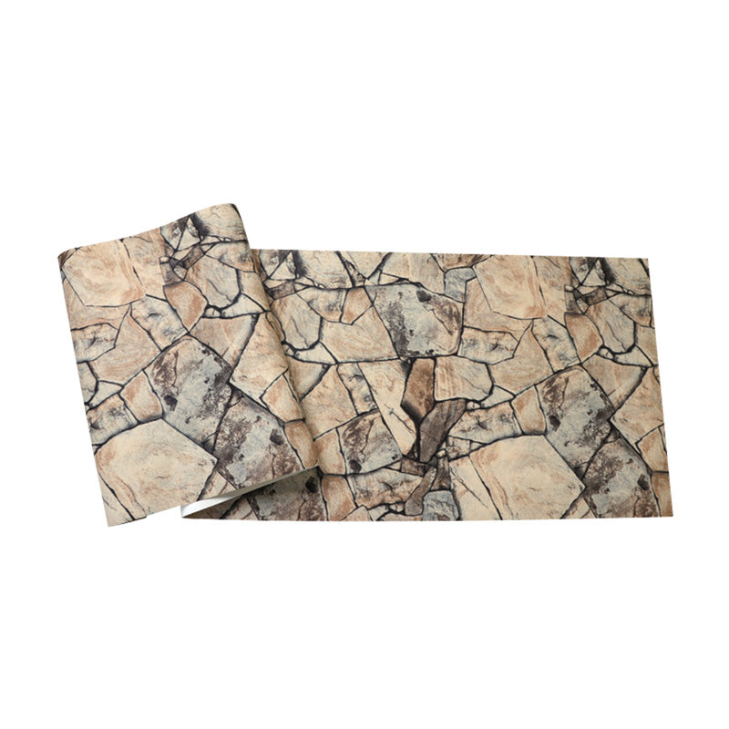 Stacked Stone Wall Art in Pastel Color Non-Woven Fabric Wallpaper for Home Decor, 33 ft. x 20.5 in Clearhalo 'Industrial wall decor' 'Industrial' 'Wallpaper' Wall Decor' 1025963