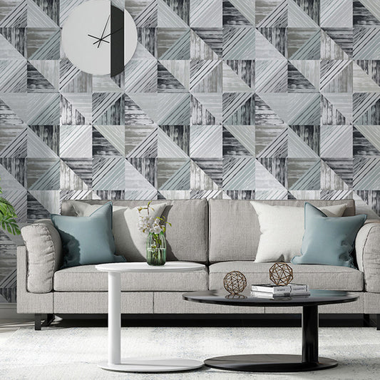 Contemporary Non-Woven Material Wallpaper Roll for Accent Wall with Marble Design in Neutral Color Gray-Black Clearhalo 'Modern wall decor' 'Modern' 'Wallpaper' Wall Decor' 1026031