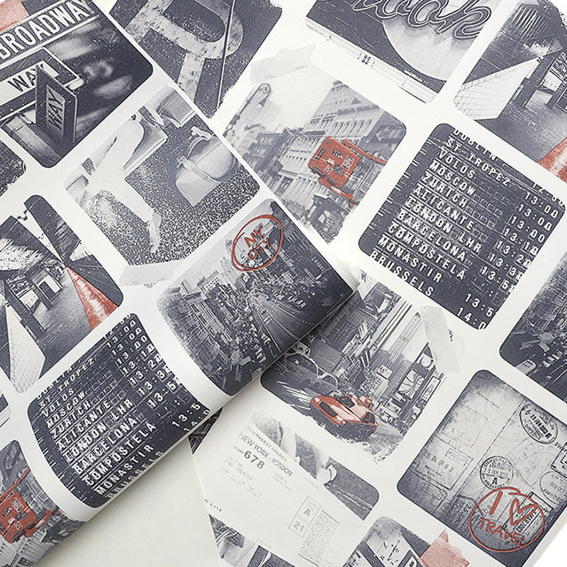 Vintage Wallpaper in Dark Color Photography Vinyl Wall Decor, 57.1 sq ft., Non-Pasted Clearhalo 'Industrial wall decor' 'Industrial' 'Wallpaper' Wall Decor' 1026085