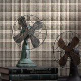 Waterproofing Grid Wallpaper Roll 33' x 20.5" Vintage Wall Covering for Home Decoration, Non-Pasted Tan Clearhalo 'Industrial wall decor' 'Industrial' 'Wallpaper' Wall Decor' 1026111