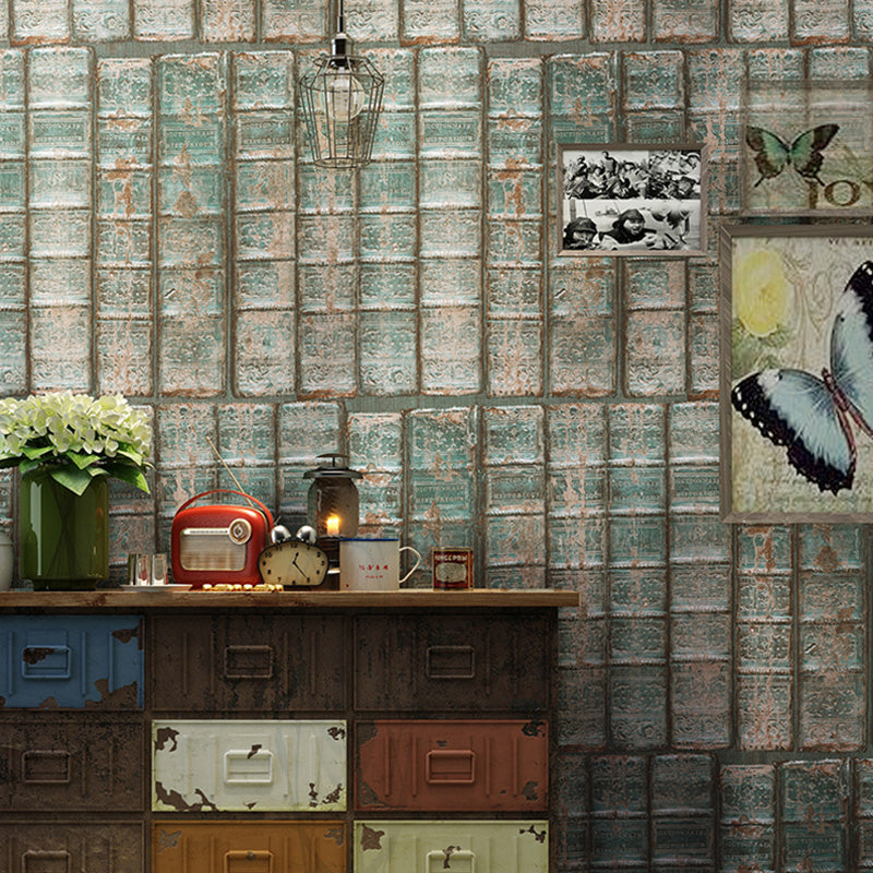 Simple Chequer Wall Covering for Coffee Shop Decoration Vinyl Wallpaper Roll, 33'L x 20.5"W Clearhalo 'Industrial wall decor' 'Industrial' 'Wallpaper' Wall Decor' 1026116