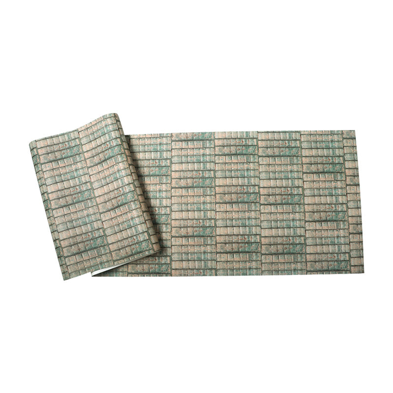 Simple Chequer Wall Covering for Coffee Shop Decoration Vinyl Wallpaper Roll, 33'L x 20.5"W Clearhalo 'Industrial wall decor' 'Industrial' 'Wallpaper' Wall Decor' 1026117