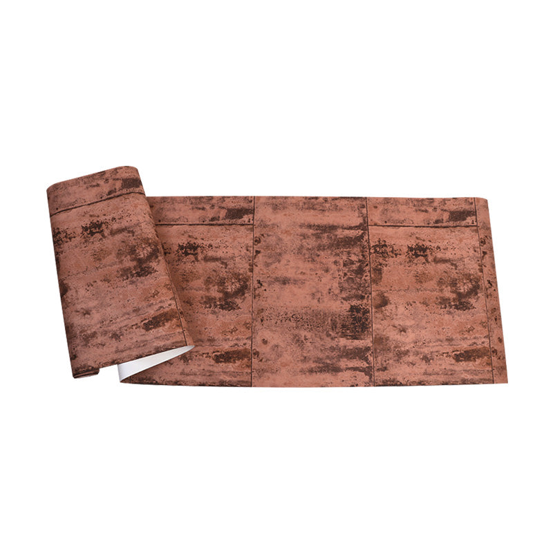 Rusty Iron Peel Wall Covering in Dark Color Vinyl Wallpaper for Accent Wall, 33'L x 20.5"W Clearhalo 'Industrial wall decor' 'Industrial' 'Wallpaper' Wall Decor' 1026141