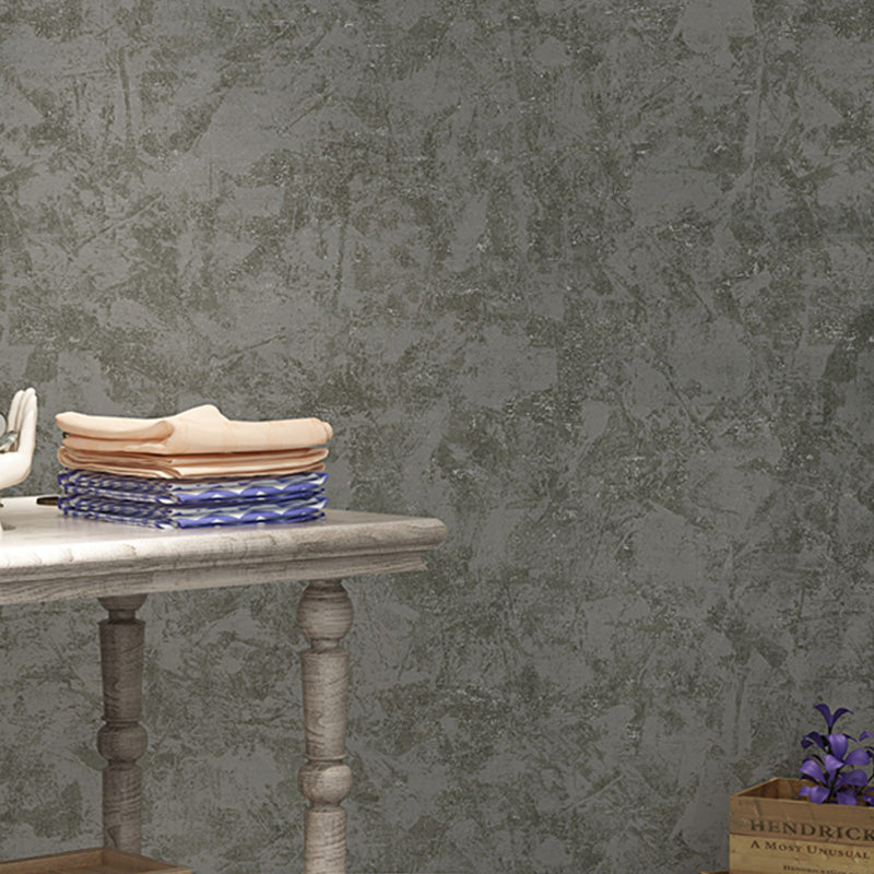 Cement Look Wall Covering 20.5"W x 31'L Wallpaper Roll for Home Decoration, Non-Pasted Dark Gray Clearhalo 'Industrial wall decor' 'Industrial' 'Wallpaper' Wall Decor' 1026184