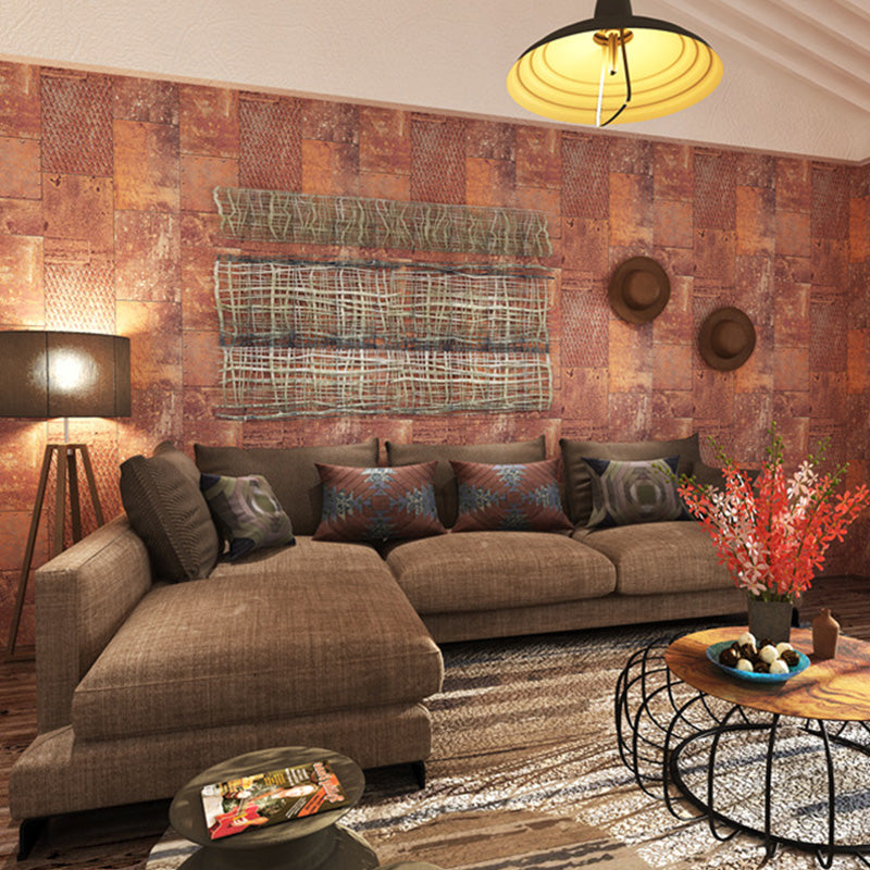 Ironic Steel Wall Covering for Coffee Shop Decoration Rusty Wall Wallpaper in Light Color, Moisture-Resistant Clearhalo 'Industrial wall decor' 'Industrial' 'Wallpaper' Wall Decor' 1026218