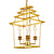 Golden Lantern Cage Hanging Lamp Vintage Stylish Metal 4 Lights Living Room Pendant Lighting Gold Clearhalo 'Cast Iron' 'Ceiling Lights' 'Chandeliers' 'Industrial Chandeliers' 'Industrial' 'Metal' 'Middle Century Chandeliers' 'Rustic Chandeliers' 'Tiffany' Lighting' 102768