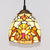 Baroque Pendant Light with Bowl Shade 1 Light Stained Glass Suspension Lamp in Multi Color Orange Clearhalo 'Ceiling Lights' 'Industrial' 'Middle Century Pendants' 'Pendant Lights' 'Pendants' 'Tiffany close to ceiling' 'Tiffany Pendants' 'Tiffany' Lighting' 102857