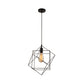 1 Light Structural Cubic Hanging Lamp Industrial Black Metal Pendant Light for Dining Room Clearhalo 'Ceiling Lights' 'Modern Pendants' 'Modern' 'Pendant Lights' 'Pendants' Lighting' 102872